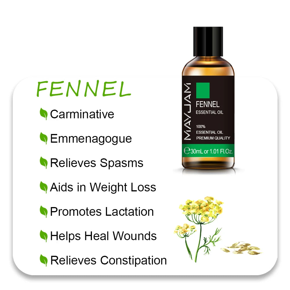 Fennel - Essential Oil - 10mL / 30mL (MAYJAM)