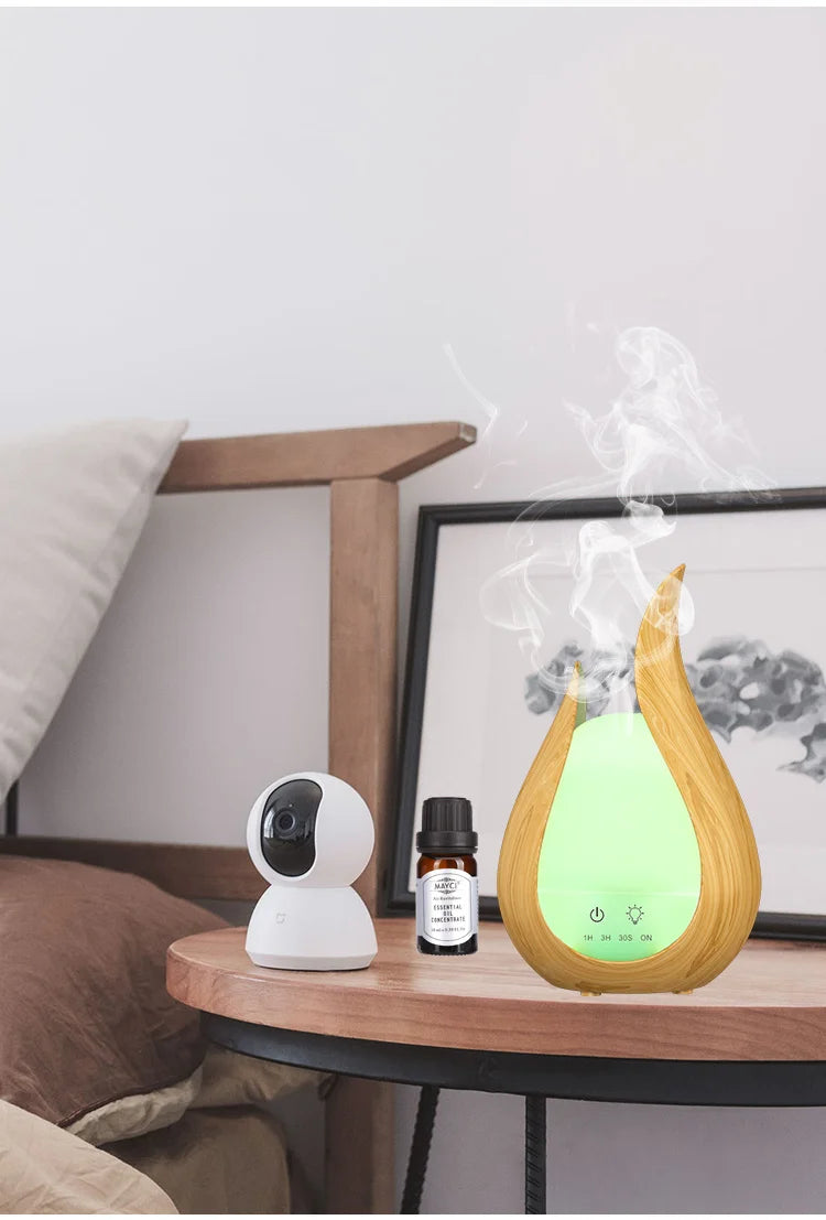 200ml Air Humidifier Wood Marble Grain Aroma Essential Oil Diffuser Ultrasonic Aromatherapy Humidificador Electric Oil Difusor