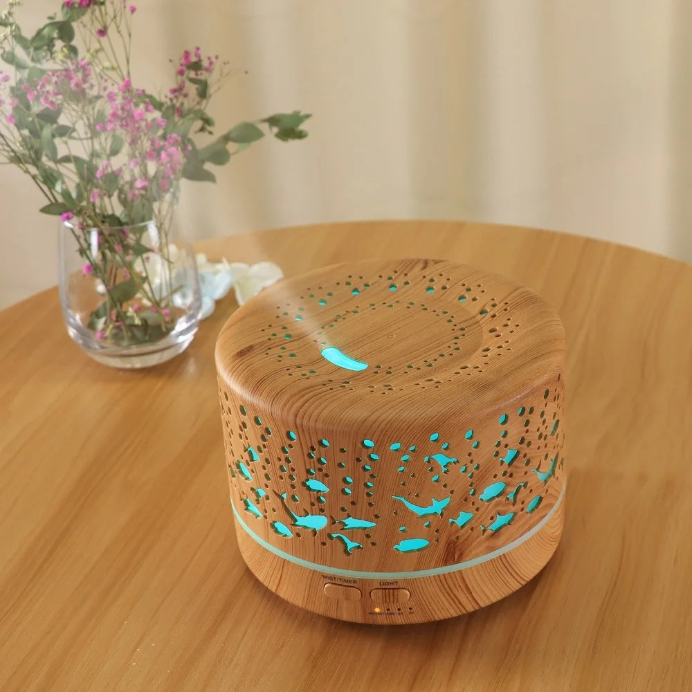 700ml Wood Grain Aroma Diffuser Home Humidifiers Color Light Essential Oil Diffuser Aromatherapy Electric Oil Difusor