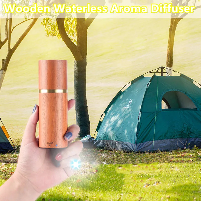 Waterless Nebulizing Essential Oil Diffuse Wooden Glass Aromatherapy Pure Essential Oils Diffuser Air Nebulizer Household