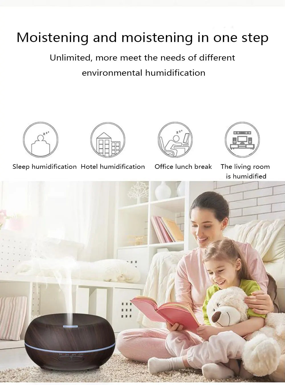 Home Humidifier Aromatherapy Diffuser Air Appliance Evaporator Environment Oils Aromatizer Humidifiers Room Vaporizer Freshener