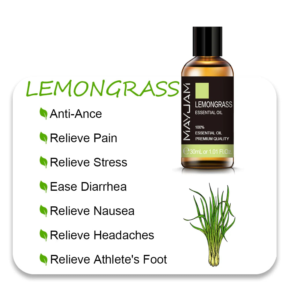 Lemongrass - Essential Oil - 10mL / 30mL (MAYJAM)