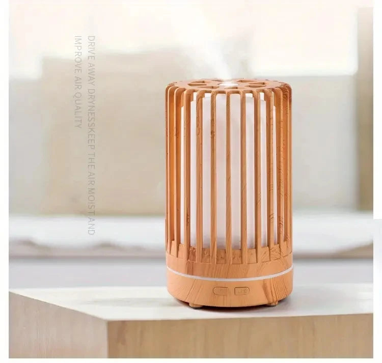 Air Humidifier Aromatherapy Machine Bird Cage Ultrasonic USB Humidifier, Essential Oil Diffuser With Colorful Night Lights