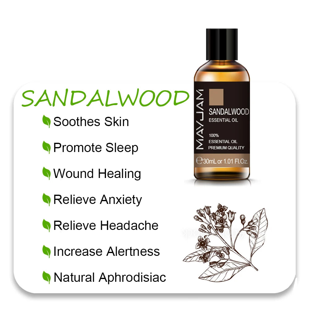 Sandalwood- Essential Oil - 10mL / 30mL (MAYJAM)