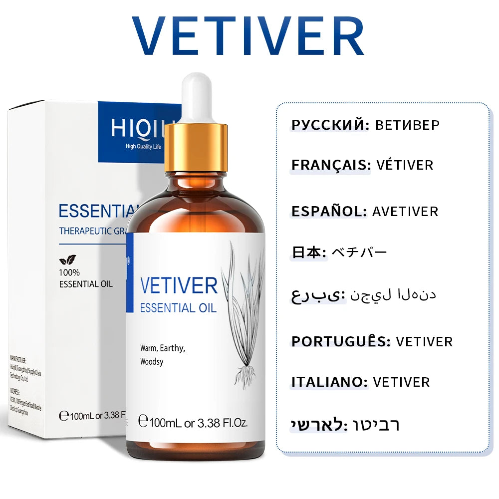 Vetiver - Essential Oil - 100 mL (HIQILI)