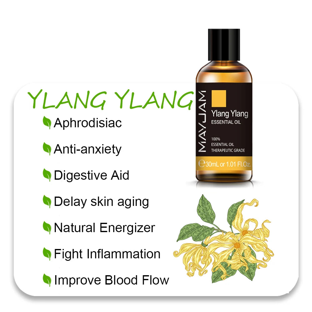 Ylang Ylang - Essential Oil - 10mL / 30mL (MAYJAM)