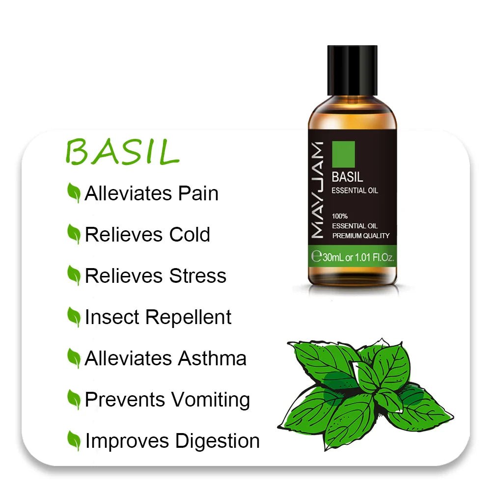 Basil - Essential Oil - 10mL / 30mL (MAYJAM) - EnergHaze