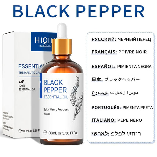 Black Pepper - Essential Oil - 100 mL (HIQILI) - EnergHaze