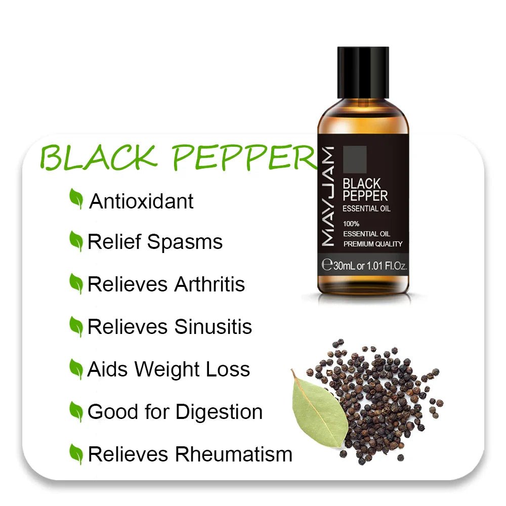 Black Pepper - Essential Oil - 10mL / 30mL (MAYJAM) - EnergHaze