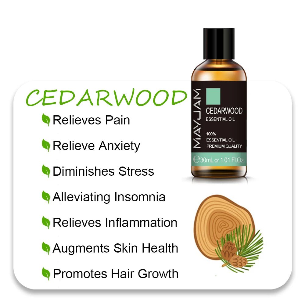 Cedarwood - Essential Oil - 10mL / 30mL (MAYJAM) - EnergHaze