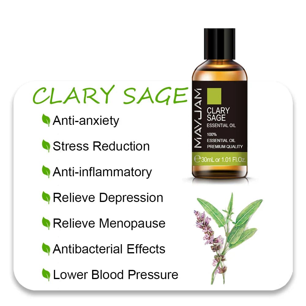 Clary Sage - Essential Oil - 10mL / 30mL (MAYJAM) - EnergHaze